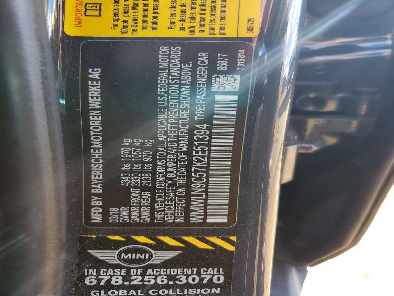 Aukcja sprzedaży 2019 Mini Cooper, vin: WMWLN9C57K2E51394, numer aukcji: 45946066