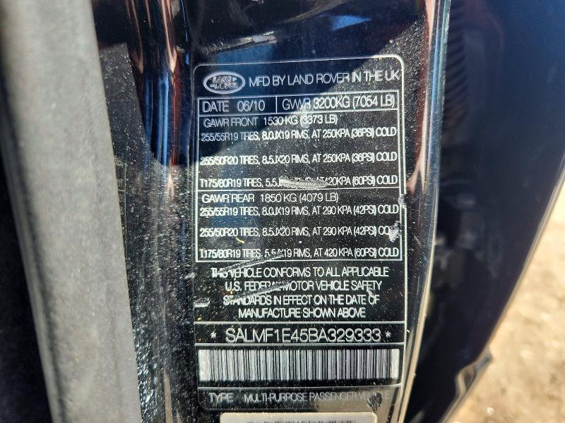 Aukcja sprzedaży 2011 Land Rover Range Rover, vin: SALMF1E45BA329333, numer aukcji: 47509036