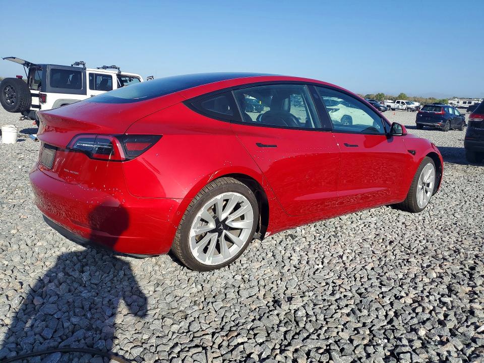 41996756 :رقم المزاد ، 5YJ3E1EB0NF186534 vin ، 2022 Tesla Model 3 مزاد بيع
