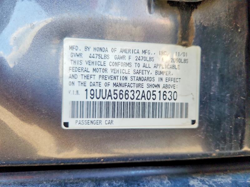 Aukcja sprzedaży 2002 Acura 3.2tl, vin: 19UUA56632A051630, numer aukcji: 79267375