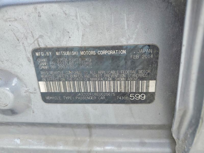 Продаж на аукціоні авто 2014 Mitsubishi Lancer, vin: JA32U2FU8EU020675, номер лоту: 47639386