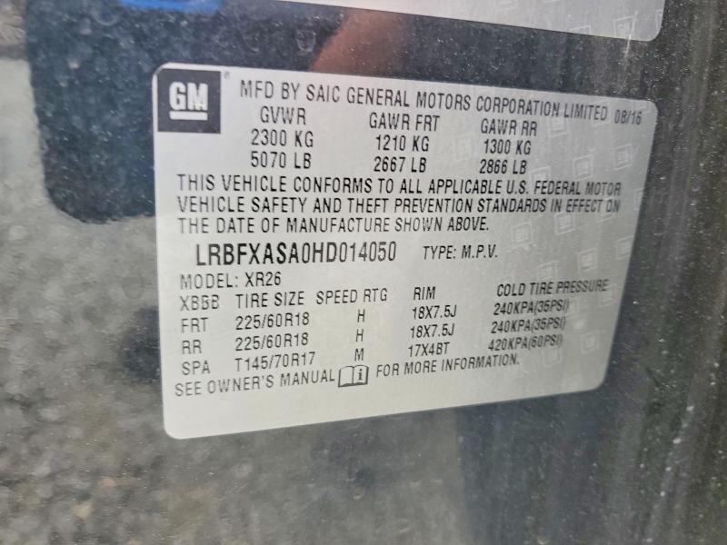 Продажа на аукционе авто 2017 Buick Envision, vin: LRBFXASA0HD014050, номер лота: 47953976