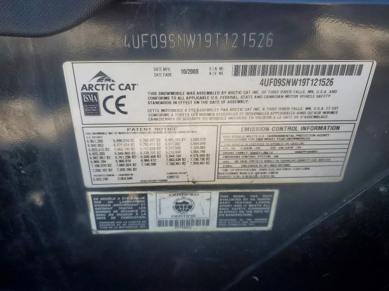 Продаж на аукціоні авто 2009 Arctic Cat Arctic Cat, vin: 4UF09SNW19T121526, номер лоту: 78954655