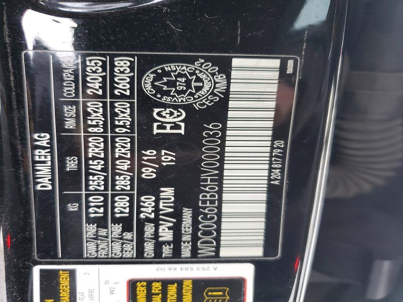 Продажа на аукционе авто 2017 Mercedes-benz Glc, vin: WDC0G6EB6HV000036, номер лота: 41869976