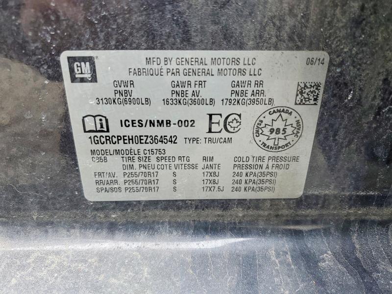 Продаж на аукціоні авто 2014 Chevrolet Silverado, vin: 1GCRCPEH0EZ364542, номер лоту: 47345706