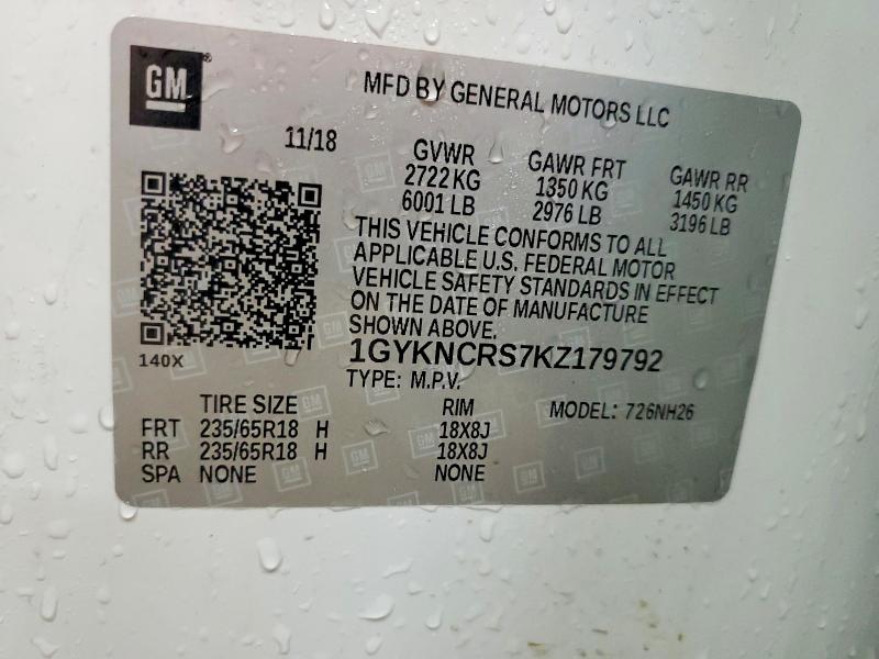 Auction sale of the 2019 Cadillac Xt5, vin: 1GYKNCRS7KZ179792, lot number: 46766106