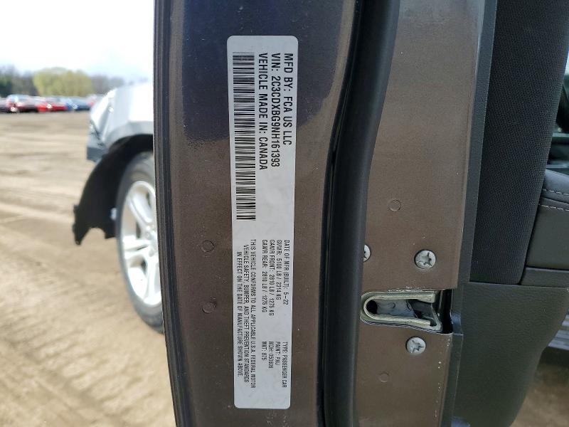 46503556 :رقم المزاد ، 2C3CDXBG9NH161393 vin ، 2022 Dodge Charger مزاد بيع