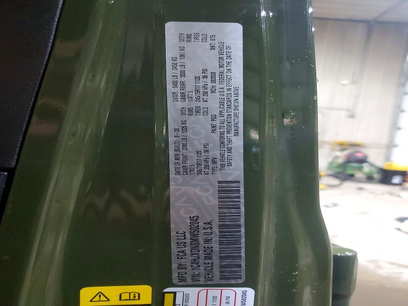Продаж на аукціоні авто 2021 Jeep Wrangler Unlimited, vin: 1C4HJXDN8MW502045, номер лоту: 42080606
