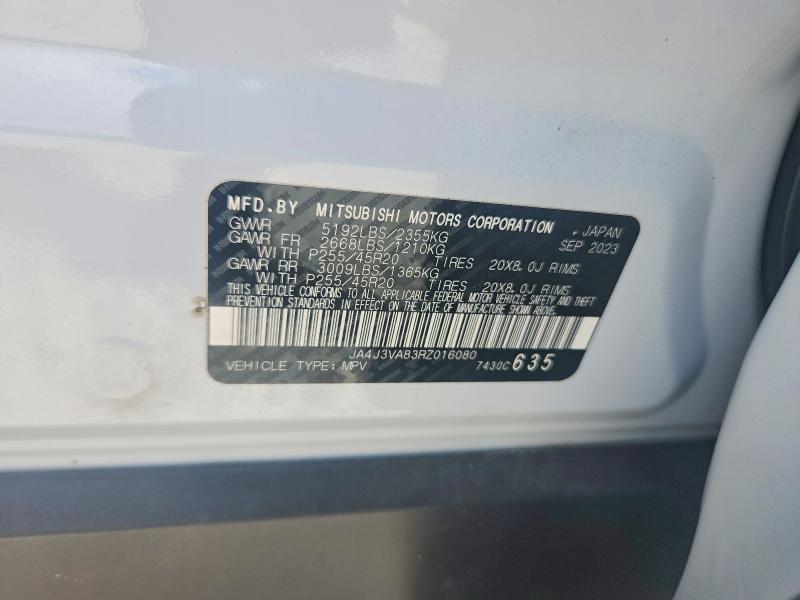 Продаж на аукціоні авто 2024 Mitsubishi Outlander, vin: JA4J3VA83RZ016080, номер лоту: 79583435