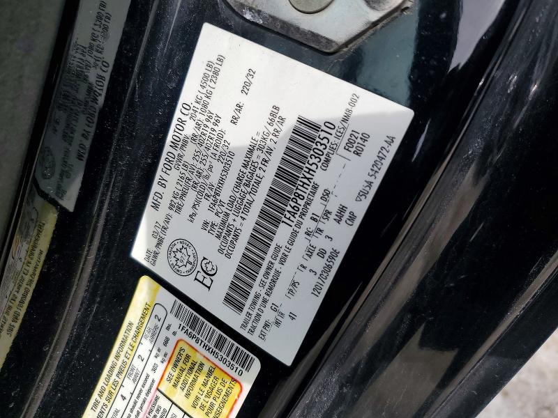 Продаж на аукціоні авто 2017 Ford Mustang, vin: 1FA6P8THXH5303510, номер лоту: 79711465