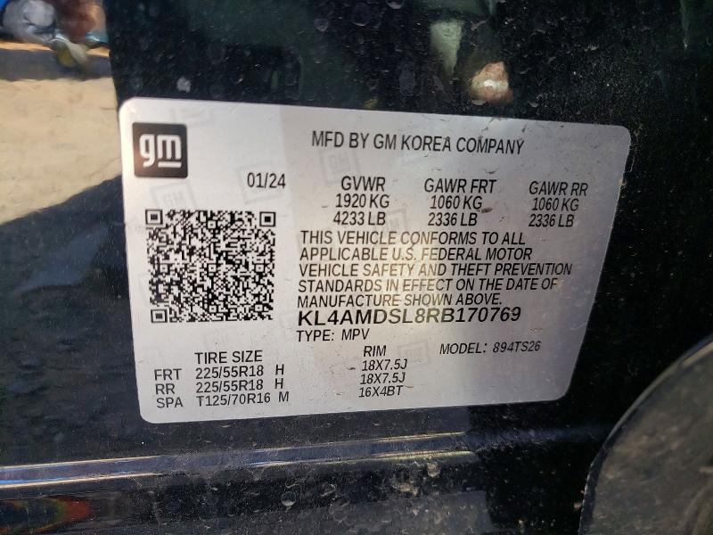 2024 Buick Encore Gx მანქანა იყიდება აუქციონზე, vin: KL4AMDSL8RB170769, აუქციონის ნომერი: 47334176