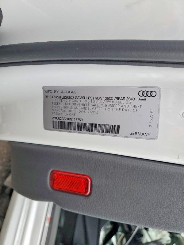 Продаж на аукціоні авто 2019 Audi A7, vin: WAUU2AF21KN117759, номер лоту: 47401596