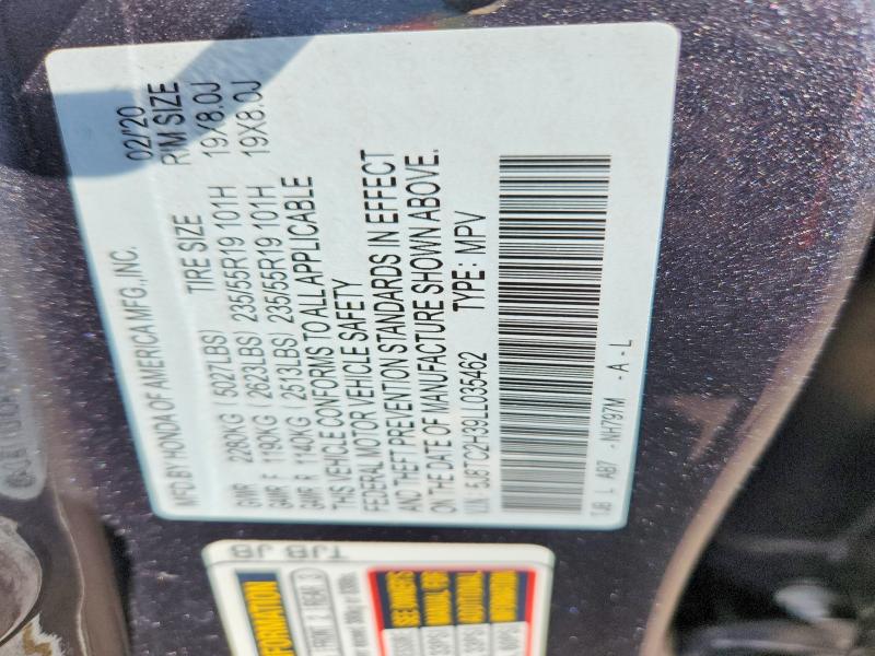 Продаж на аукціоні авто 2020 Acura Rdx, vin: 5J8TC2H39LL035462, номер лоту: 47198576