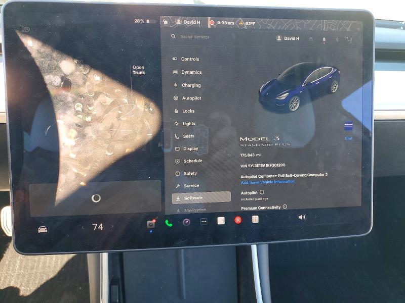 45777246 :رقم المزاد ، 5YJ3E1EA1KF301208 vin ، 2019 Tesla Model 3 مزاد بيع