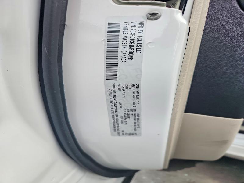 47318926 :رقم المزاد ، 2C4RC1CG4NR203791 vin ، 2022 Chrysler Voyager مزاد بيع