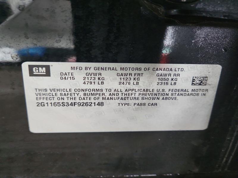 2015 Chevrolet Impala მანქანა იყიდება აუქციონზე, vin: 2G1165S34F9262148, აუქციონის ნომერი: 41699476