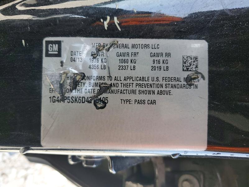2013 Buick Verano მანქანა იყიდება აუქციონზე, vin: 1G4PP5SK6D4218105, აუქციონის ნომერი: 46017916