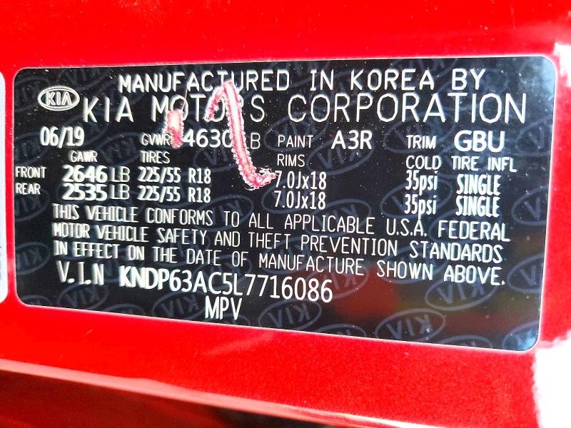 Продажа на аукционе авто 2020 Kia Sportage, vin: KNDP63AC5L7716086, номер лота: 48349926