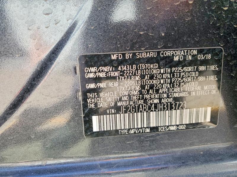 Продажа на аукционе авто 2018 Subaru Crosstrek, vin: JF2GTABC4JH313723, номер лота: 45948216