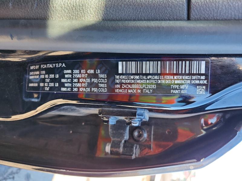 Aukcja sprzedaży 2020 Jeep Renegade, vin: ZACNJBBB3LPL29283, numer aukcji: 46648876