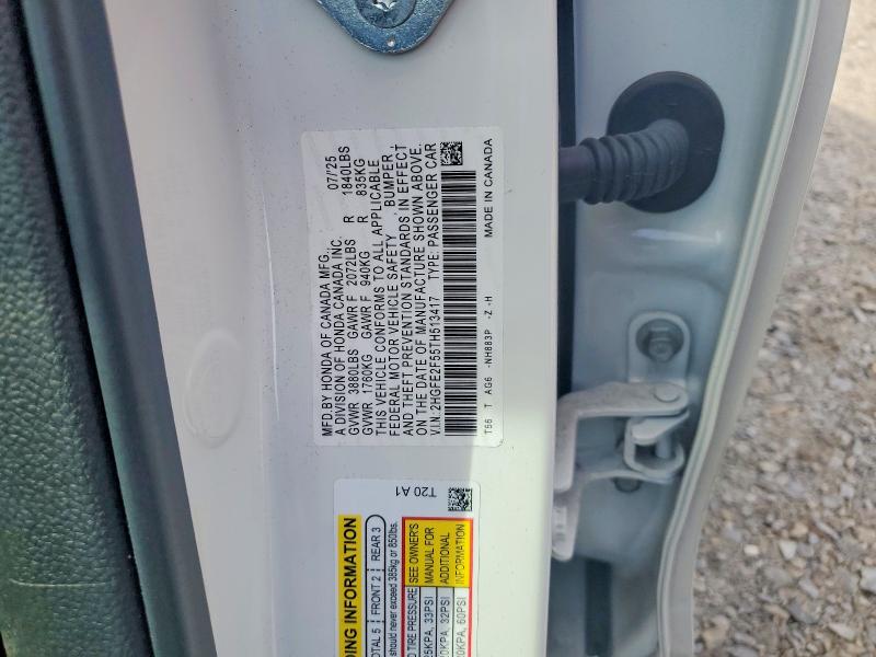 41766726 :رقم المزاد ، 2HGFE2F55TH513417 vin ، 2026 Honda Civic مزاد بيع