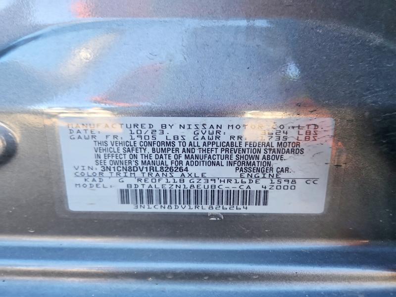 Продаж на аукціоні авто 2024 Nissan Versa, vin: 3N1CN8DV1RL826264, номер лоту: 41944676