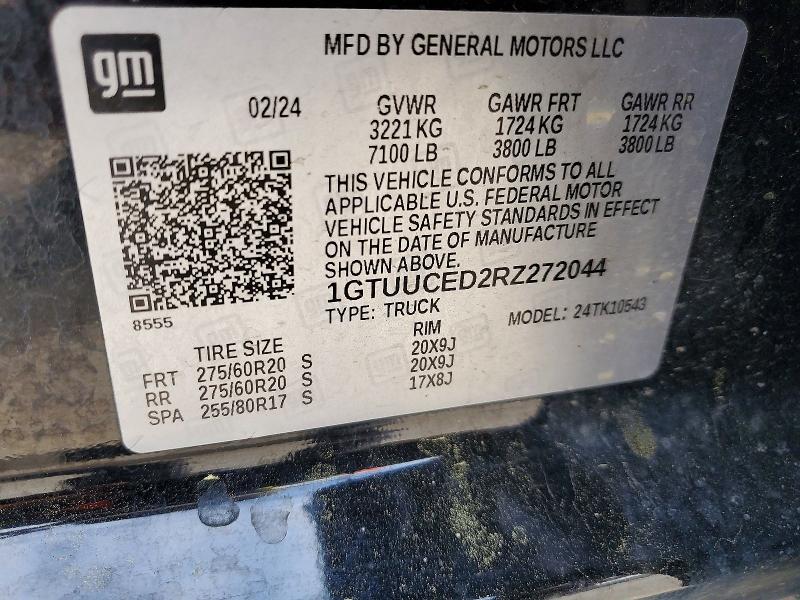 Aukcja sprzedaży 2024 Gmc Sierra, vin: 1GTUUCED2RZ272044, numer aukcji: 46339976