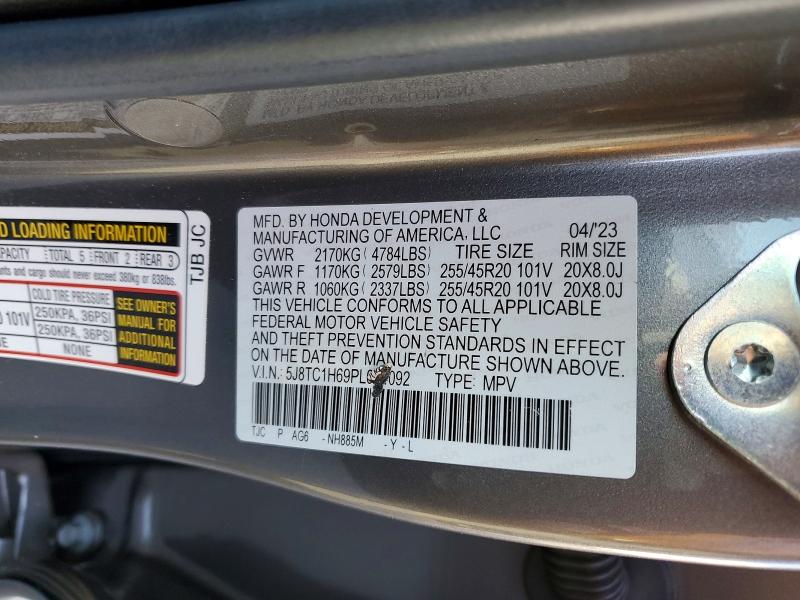 Продаж на аукціоні авто 2023 Acura Rdx, vin: 5J8TC1H69PL004092, номер лоту: 46059526