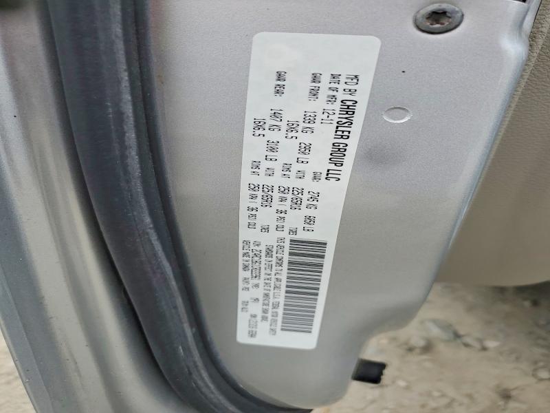 2012 Chrysler Town & Country მანქანა იყიდება აუქციონზე, vin: 2C4RC1BG1CR222961, აუქციონის ნომერი: 47531986