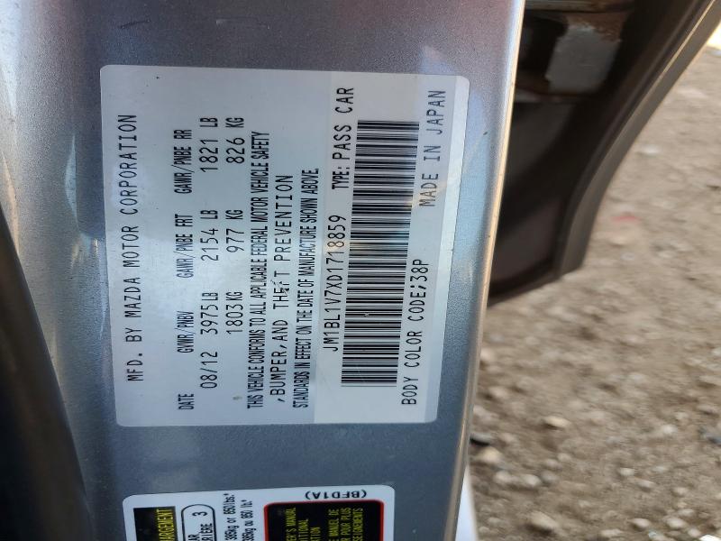 Aukcja sprzedaży 2013 Mazda 3, vin: JM1BL1V7XD1718859, numer aukcji: 47068136