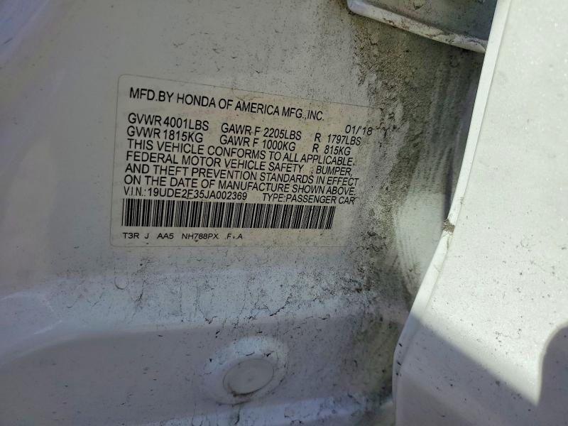 41770866 :رقم المزاد ، 19UDE2F35JA002369 vin ، 2018 Acura Ilx مزاد بيع