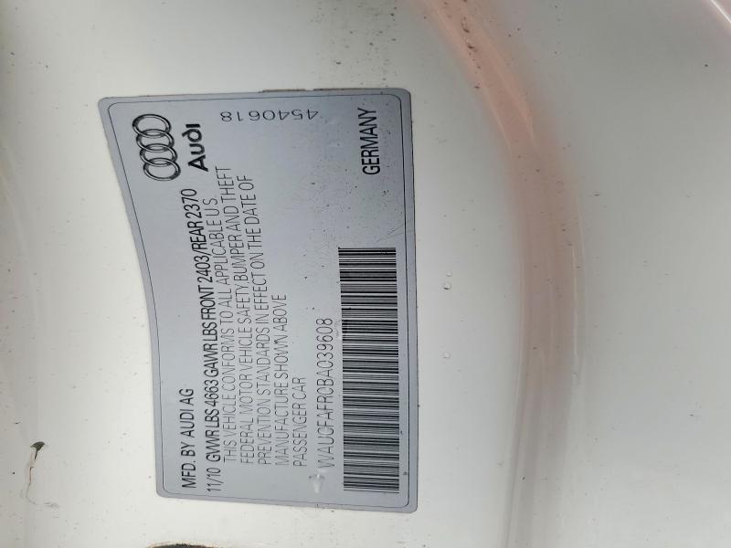 47804386 :رقم المزاد ، WAUCFAFR0BA039608 vin ، 2011 Audi A5 مزاد بيع