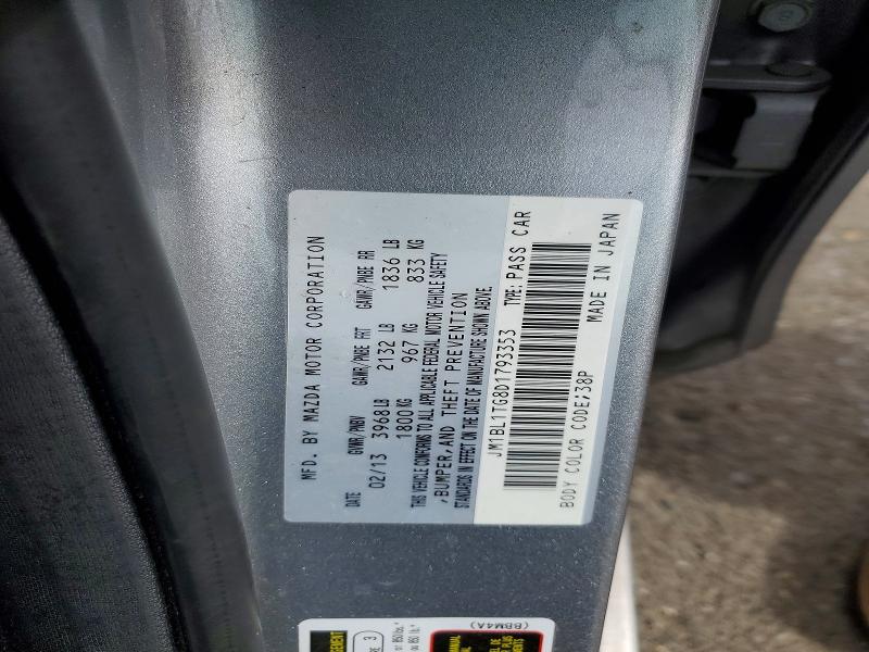 41828316 :رقم المزاد ، JM1BL1TG8D1793353 vin ، 2013 Mazda 3 مزاد بيع