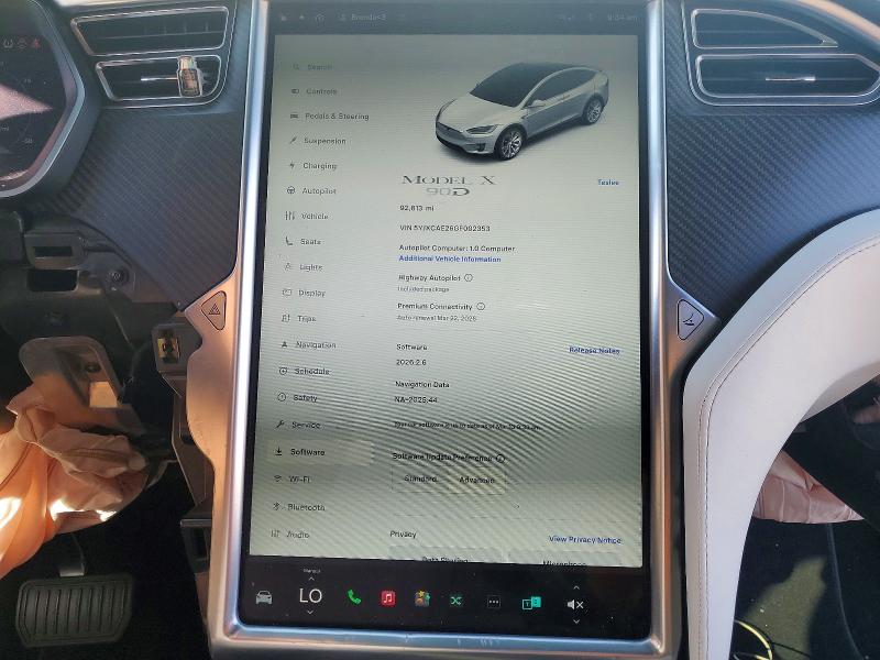 Aukcja sprzedaży 2016 Tesla Model X, vin: 5YJXCAE26GF002353, numer aukcji: 46199216