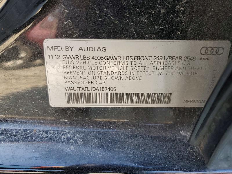 Продаж на аукціоні авто 2013 Audi A4, vin: WAUFFAFL1DA157405, номер лоту: 48212226