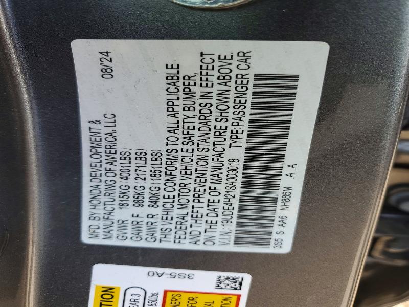 46894176 :رقم المزاد ، 19UDE4H21SA003018 vin ، 2025 Acura Integra مزاد بيع