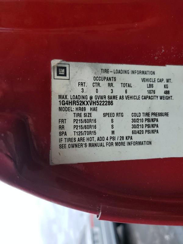 1999 Buick Lesabre მანქანა იყიდება აუქციონზე, vin: 1G4HP52K6XH468204, აუქციონის ნომერი: 45847046