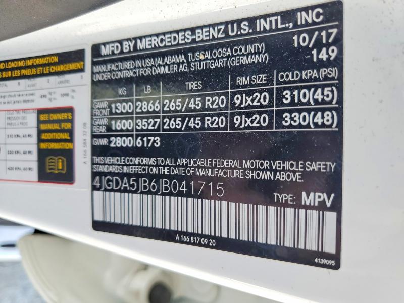 Продаж на аукціоні авто 2018 Mercedes-benz Gle, vin: 4JGDA5JB6JB041715, номер лоту: 45716326