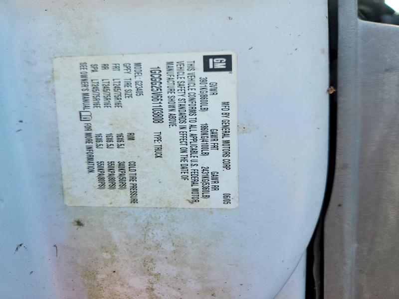 51265486 :رقم المزاد ، 1GCGG25V661103808 vin ، 2006 Chev Express G2500 مزاد بيع