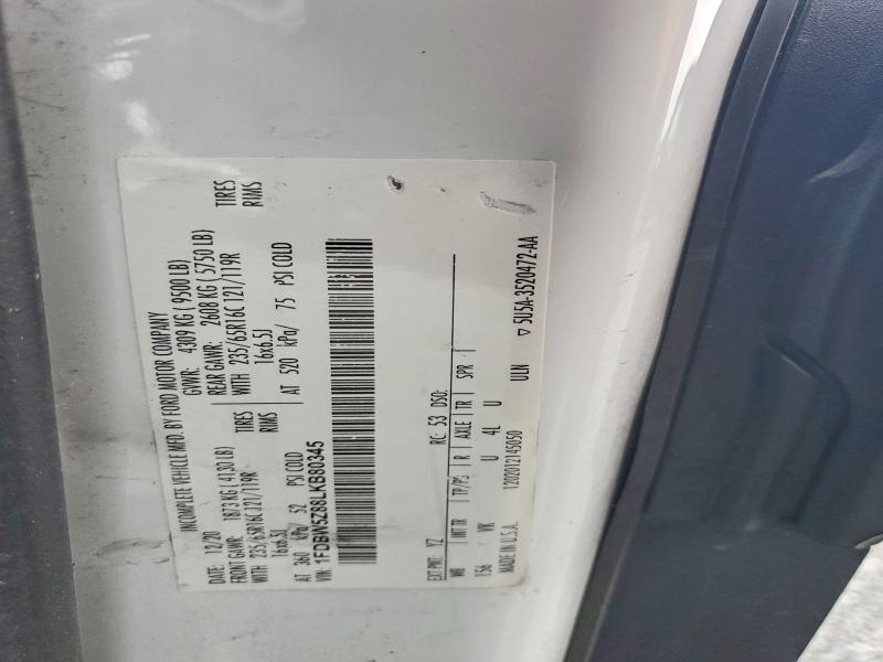 Продаж на аукціоні авто 2020 Ford Transit, vin: 1FDBW5Z88LKB80345, номер лоту: 79989865