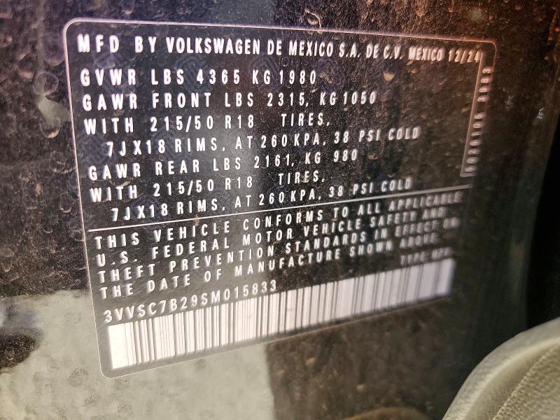 41843096 :رقم المزاد ، 3VVSC7B29SM015833 vin ، 2025 Volkswagen Taos مزاد بيع