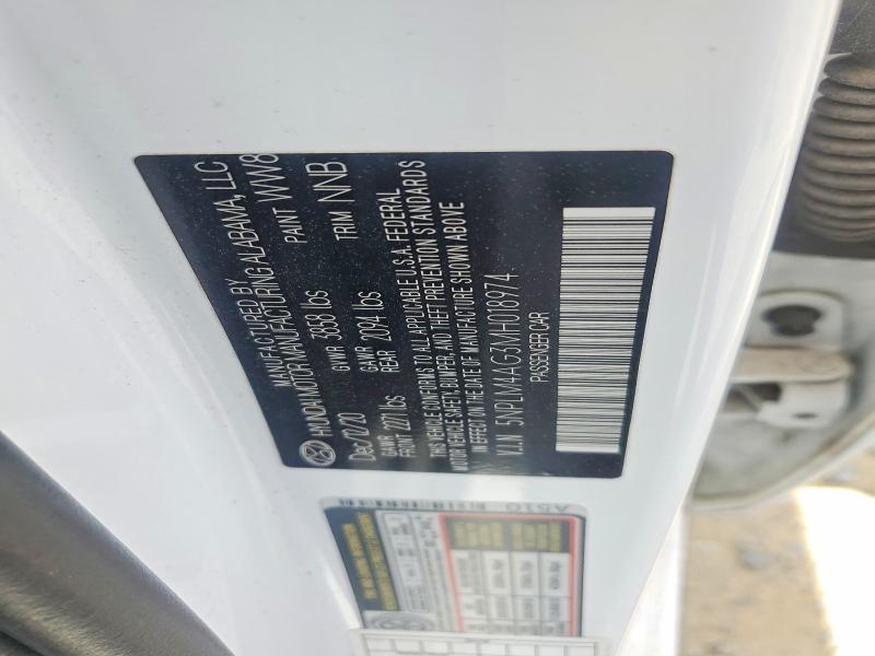 48236526 :رقم المزاد ، 5NPLM4AG3MH018974 vin ، 2021 Hyundai Elantra مزاد بيع