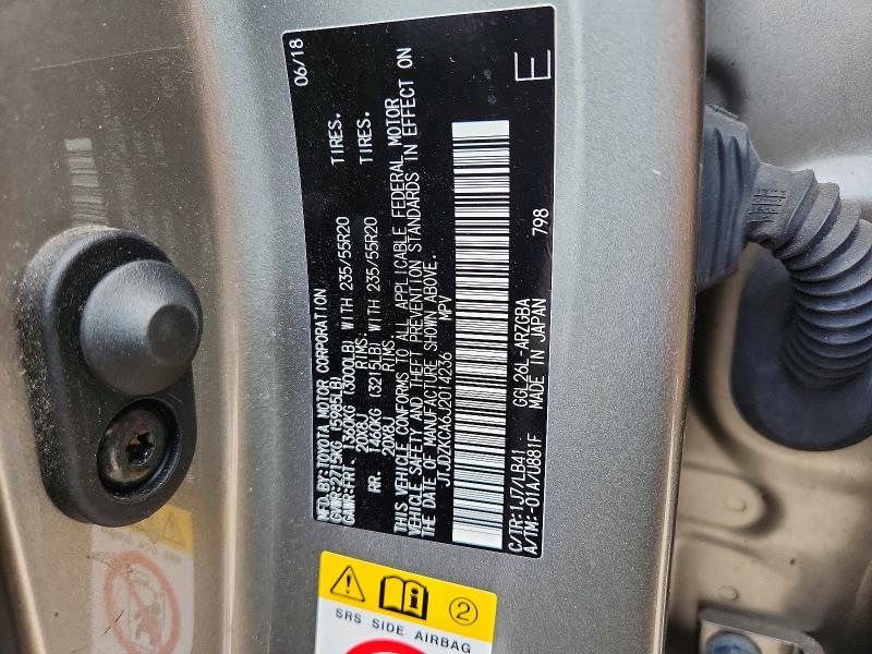 Aukcja sprzedaży 2018 Lexus Rx 350l, vin: JTJDZKCA6J2014236, numer aukcji: 47373126