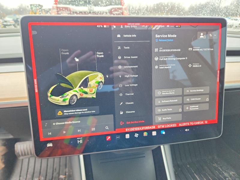 Aukcja sprzedaży 2018 Tesla Model 3, vin: 5YJ3E1EBXJF065438, numer aukcji: 79884865