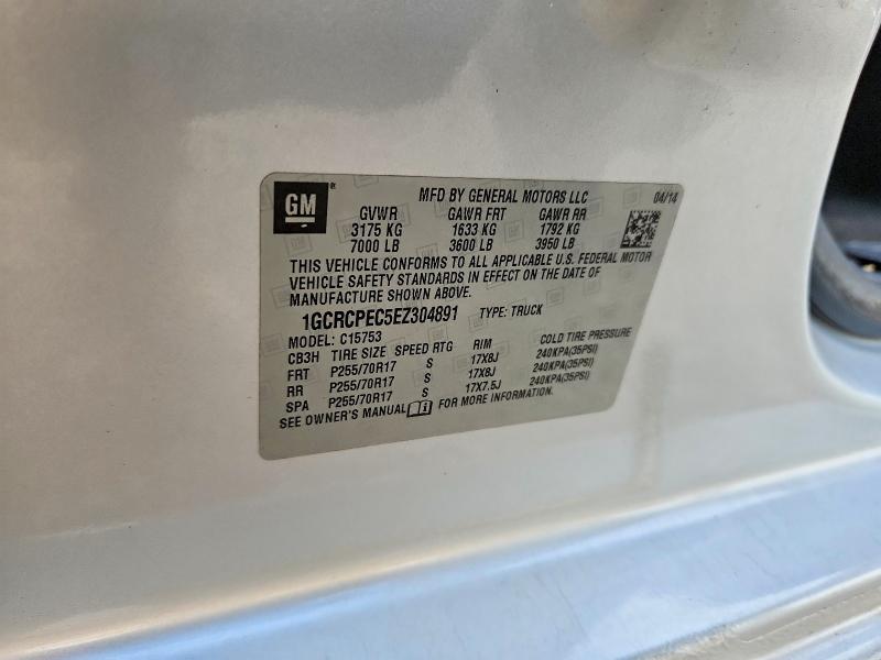 47086786 :رقم المزاد ، 1GCRCPEC5EZ304891 vin ، 2014 Chevrolet Silverado مزاد بيع