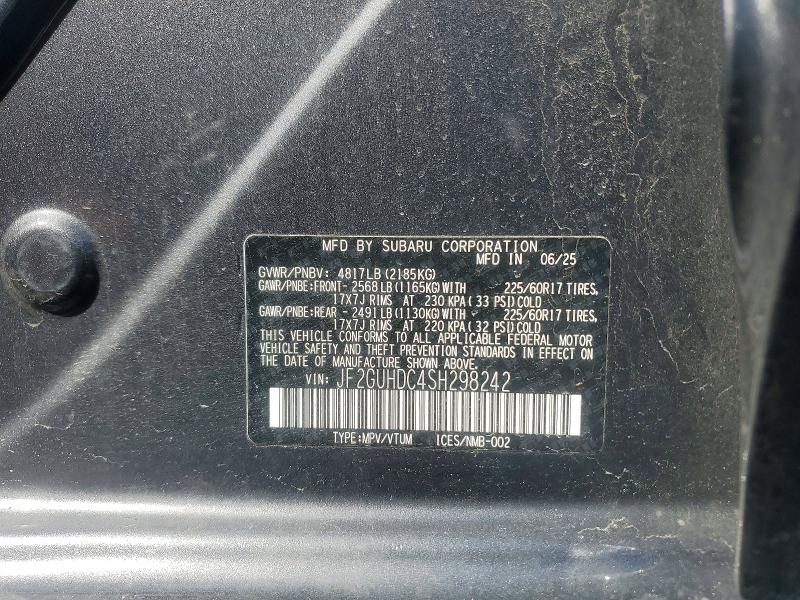 Продажа на аукционе авто 2025 Subaru Crosstrek, vin: JF2GUHDC4SH298242, номер лота: 46087246