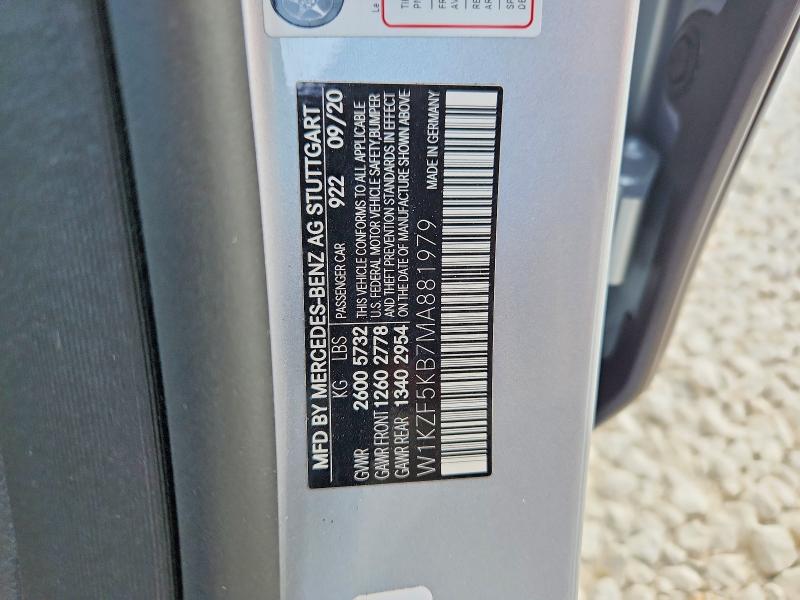 2021 Mercedes-benz E მანქანა იყიდება აუქციონზე, vin: W1KZF5KB7MA881979, აუქციონის ნომერი: 47957646