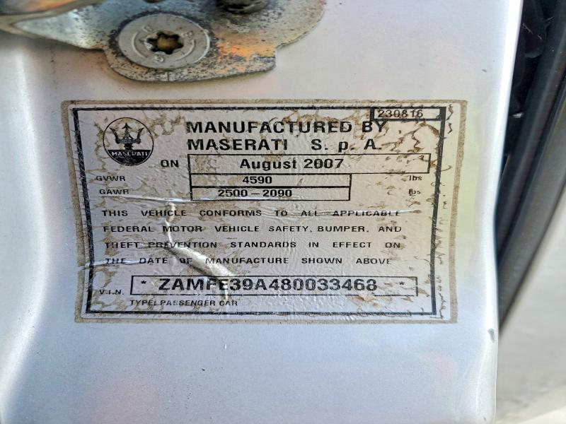 Продажа на аукционе авто 2008 Maserati Quattroporte, vin: ZAMFE39A480033468, номер лота: 47204246