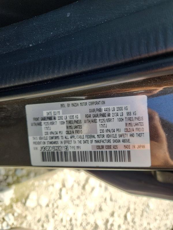 46109216 :رقم المزاد ، JM3KE2CY6G0631196 vin ، 2016 Mazda Cx-5 مزاد بيع