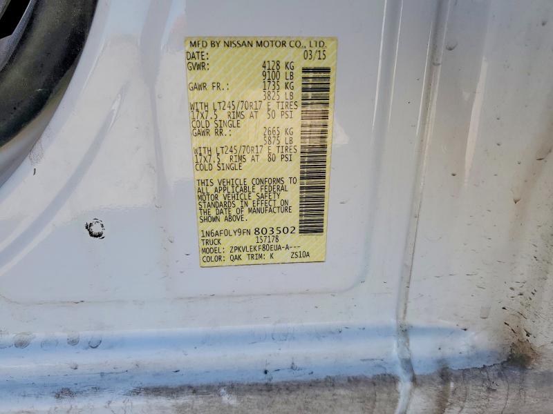 Продаж на аукціоні авто 2015 Nissan Nv, vin: 1N6AF0LY9FN803502, номер лоту: 46838906